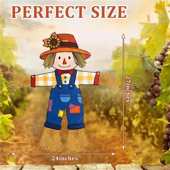 Fall Scarecrow Garden Flag Outdoor Decorations for Outside Double-Sided - Picture 3 of 8